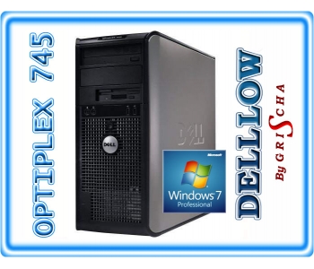 DELL 745 C2D E6300 1,86GHz / 2GB / 250GB / DVD / Tower / Windows 7 PRO Recovery
