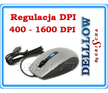Mysz laserowa DELL USB regulacja DPI 400-1600